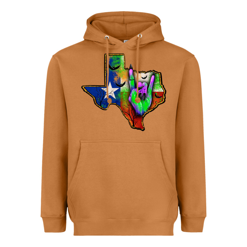 Texas Map Halloween Heavyweight Hoodie by JahusDesignShop | Teevron