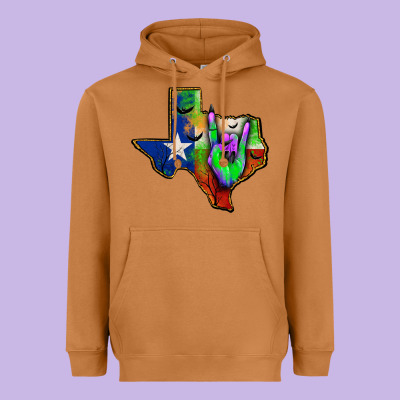 Texas Map Halloween Heavyweight Hoodie Designed By Jahusdesignshop