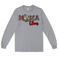 Heather Grey mama claus Long Sleeve Tee - RanaPortraitStore