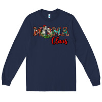 Navy mama claus Long Sleeve Tee - RanaPortraitStore