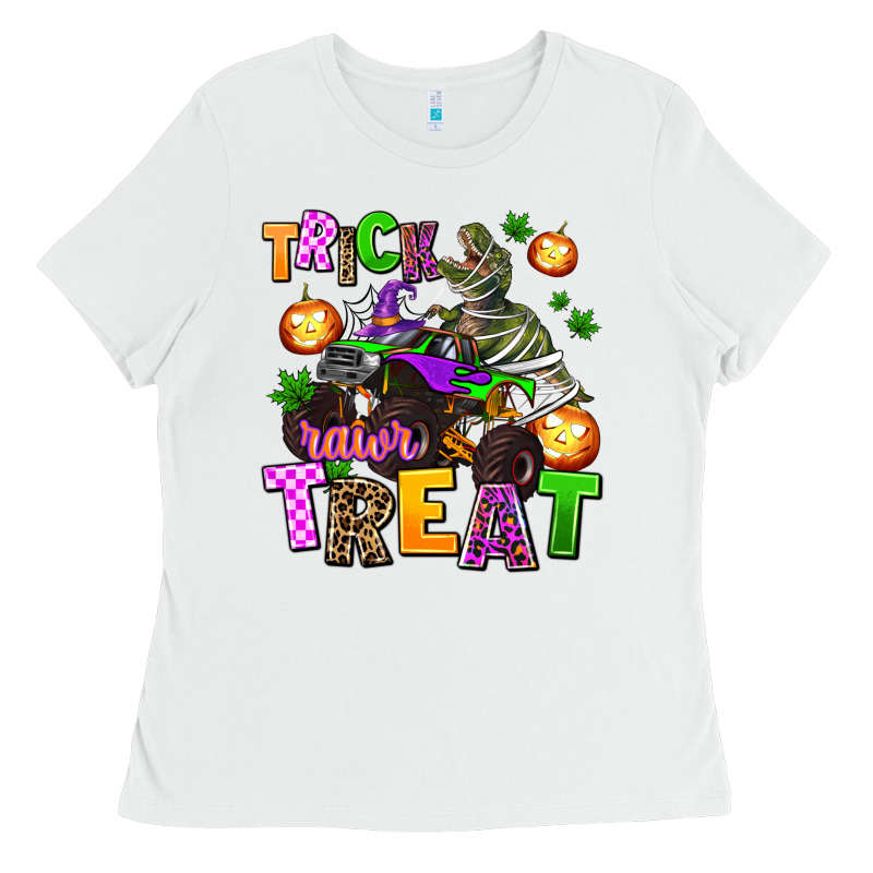 Trick Rawr Treat Ladies Tee by AdoDesignShop | Teevron