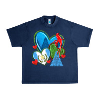 Navy guatemala hearts Urban Heavy Tee - texasbilliewilder