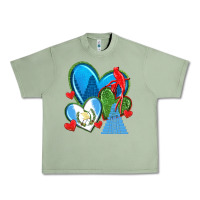 Oil Green guatemala hearts Urban Heavy Tee - texasbilliewilder