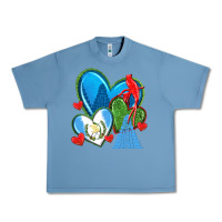 Pebble Blue guatemala hearts Urban Heavy Tee - texasbilliewilder