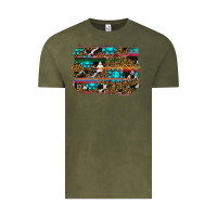 Vintage Olive western background Vintage Tee - RanaPortraitStore