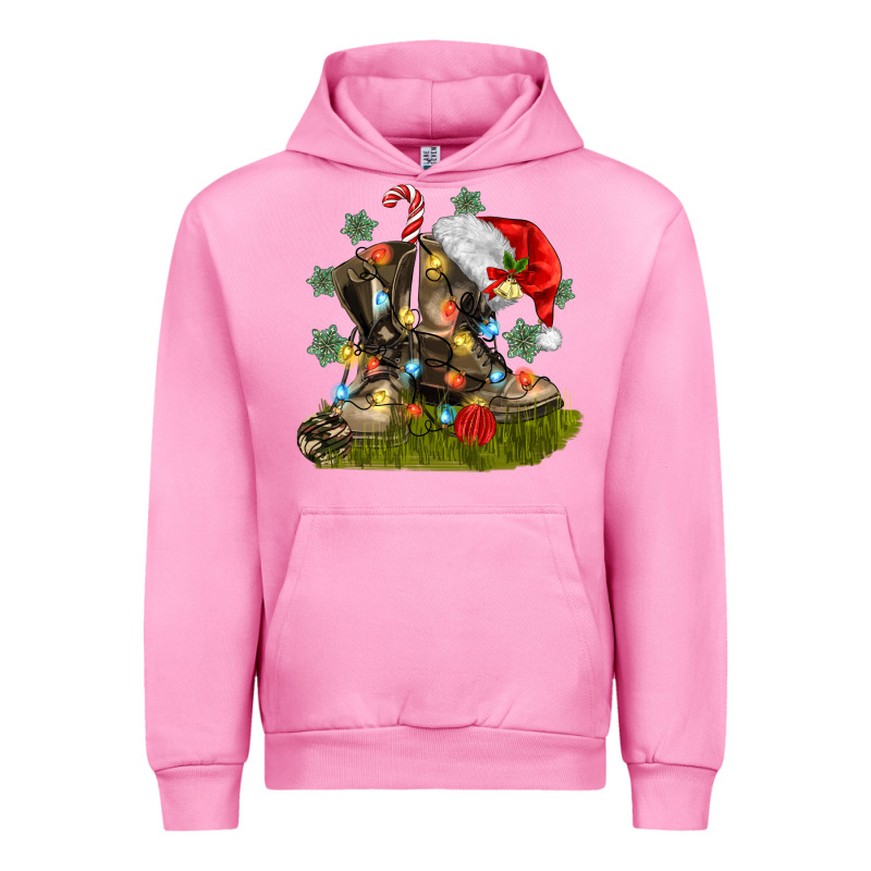 Christmas Soldier Veteran Boots Urban Hoodie by MaliasSmallBusiness | Teevron