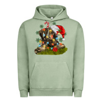 Pigment Oil Green Christmas soldier veteran boots Urban Hoodie - MaliasSmallBusiness