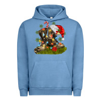 Pigment Pebble Blue Christmas soldier veteran boots Urban Hoodie - MaliasSmallBusiness
