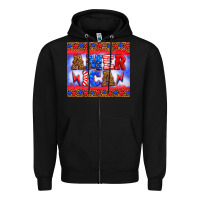 America Thunderbolt Zipper Hoodie | Teevron