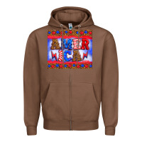 Chestnut america thunderbolt Zipper Hoodie - HRA Design Shop