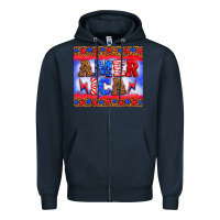 Navy america thunderbolt Zipper Hoodie - HRA Design Shop