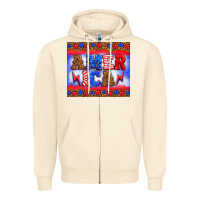 Sandshell america thunderbolt Zipper Hoodie - HRA Design Shop