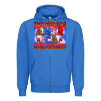True Royal america thunderbolt Zipper Hoodie - HRA Design Shop