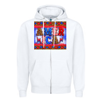 White america thunderbolt Zipper Hoodie - HRA Design Shop