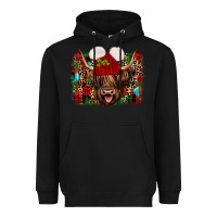 Black highland cow christmas Heavyweight Hoodie - JahusDesignShop