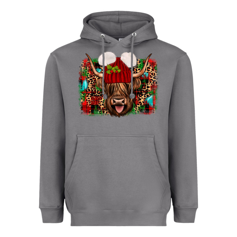 Highland Cow Christmas Heavyweight Hoodie by JahusDesignShop | Teevron