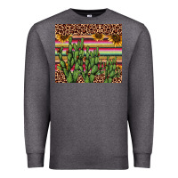 Charcoal Heather cactus serape Premium Sweatshirt - AdoDesignShop