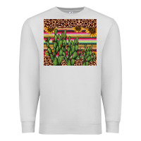 Dove Grey cactus serape Premium Sweatshirt - AdoDesignShop
