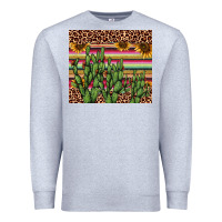 Heather Grey cactus serape Premium Sweatshirt - AdoDesignShop