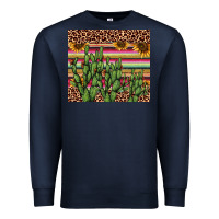 Navy cactus serape Premium Sweatshirt - AdoDesignShop