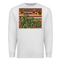 Oatmeal Heather cactus serape Premium Sweatshirt - AdoDesignShop
