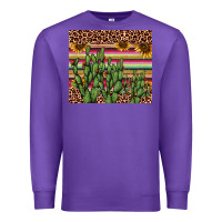 Purple cactus serape Premium Sweatshirt - AdoDesignShop