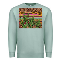 Seafoam cactus serape Premium Sweatshirt - AdoDesignShop