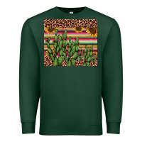 Sports Green cactus serape Premium Sweatshirt - AdoDesignShop