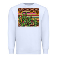 White cactus serape Premium Sweatshirt - AdoDesignShop