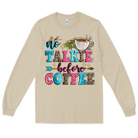 Mushroom no talkie before coffee Long Sleeve Tee - Zillion Design Studio