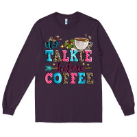 Plum no talkie before coffee Long Sleeve Tee - Zillion Design Studio