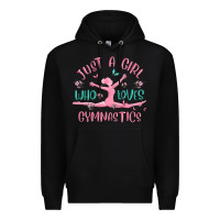 Black just a girl who loves gymnastics Premium Hoodie - MaliasSmallBusiness