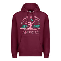 Just A Girl Who Loves Gymnastics Premium Hoodie | Teevron