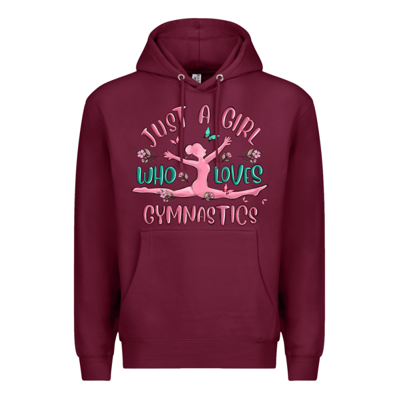 Just A Girl Who Loves Gymnastics Premium Hoodie by MaliasSmallBusiness | Teevron