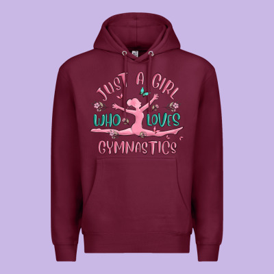 Just A Girl Who Loves Gymnastics Premium Hoodie Designed By Maliassmallbusiness