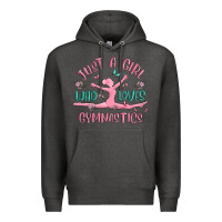 Charcoal Heather just a girl who loves gymnastics Premium Hoodie - MaliasSmallBusiness