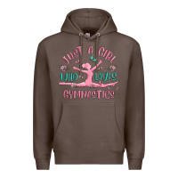 Coffee just a girl who loves gymnastics Premium Hoodie - MaliasSmallBusiness