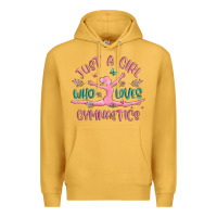 Mustard just a girl who loves gymnastics Premium Hoodie - MaliasSmallBusiness