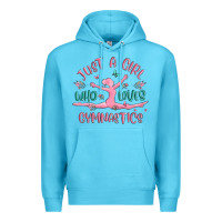 Ocean Blue just a girl who loves gymnastics Premium Hoodie - MaliasSmallBusiness