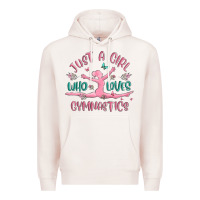 Pale Pink just a girl who loves gymnastics Premium Hoodie - MaliasSmallBusiness