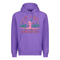 Purple just a girl who loves gymnastics Premium Hoodie - MaliasSmallBusiness