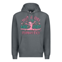 Rock just a girl who loves gymnastics Premium Hoodie - MaliasSmallBusiness