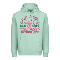 Seafoam just a girl who loves gymnastics Premium Hoodie - MaliasSmallBusiness