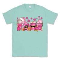 Seafoam pink christmas coffee cups Classic Tee - texasbilliewilder