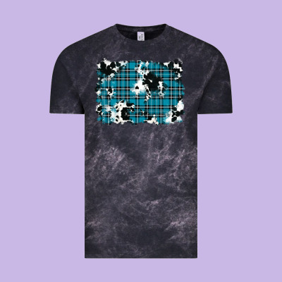 Vintage Tee winter plaid cowhide pattern background