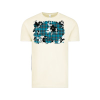 Vintage Arctic winter plaid cowhide pattern background Vintage Tee - RanaPortraitStore