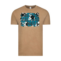 Vintage Coffee winter plaid cowhide pattern background Vintage Tee - RanaPortraitStore