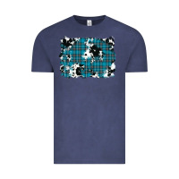 Vintage Denim winter plaid cowhide pattern background Vintage Tee - RanaPortraitStore