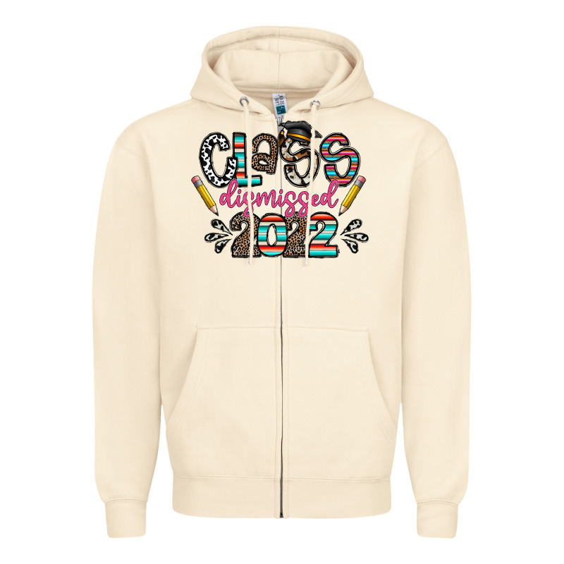 Class Dismissed 2022 Zipper Hoodie by CowhideDigitalArt | Teevron