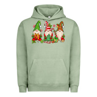 Pigment Oil Green christmas gnomes Urban Hoodie - MaliasSmallBusiness